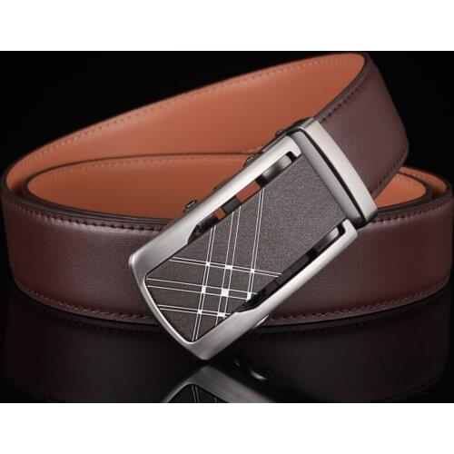 Plyesxale Top Cow Genuine Leather Belt Men High Quality Automatic Buckle Waistband For Male Strap Luxury Casual Ceinture G16