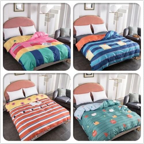 Fashion Plaid Stripes Geometric Printed Duvet Cover with Zipper Comforter Cover Quilt Cover for Kids Adult Bed Linens Bedclothes
