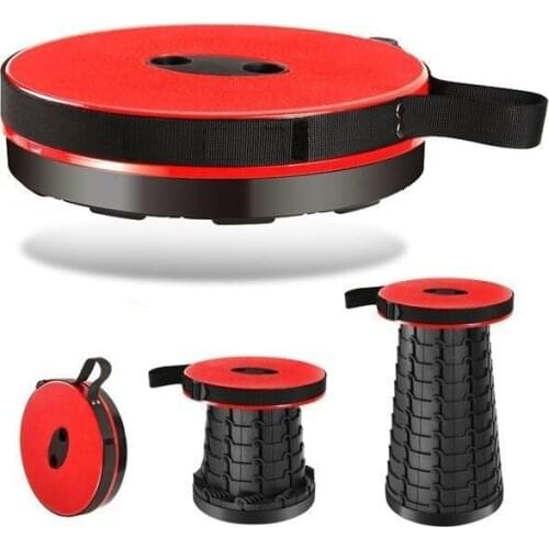 Retractable Folding Stool Folding Fish Chair Outdoor Portable Folding Camping Chair For Fishing Adjustable Travel Furniture