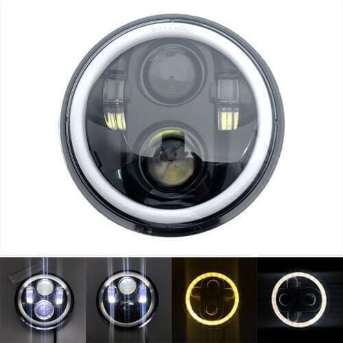 5-3/4 5.75 Inch LED Headlight for Harley Dyna Street Bob Super Wide Glide Low Rider Night Rod Train Softail Deuce Iron 883