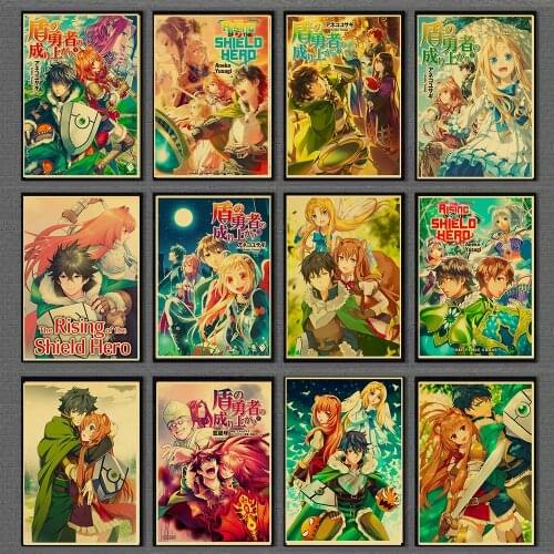 Vintage Anime The Rising Of The Shield Hero Retro Posters and Prints Art For Home/Living Room/Bar Wall sticker Painting Decor