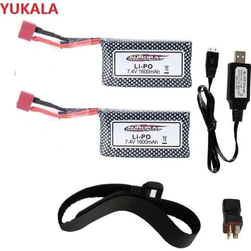 XINLEHONG 9125 Remote Control Rc Car Spare Parts 7.4v 1600mah LI-PO Battery with USB charger XLH 9125 battery 1600mah 7.4V