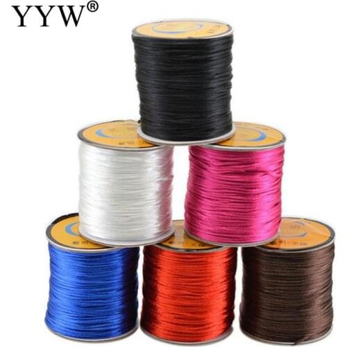 YYW 1.5mm 60m Macrame Rope Satin Rattail Nylon Cords/String Beading Thread Chinese Knot Cord For Diy Jewelry Making Accessories