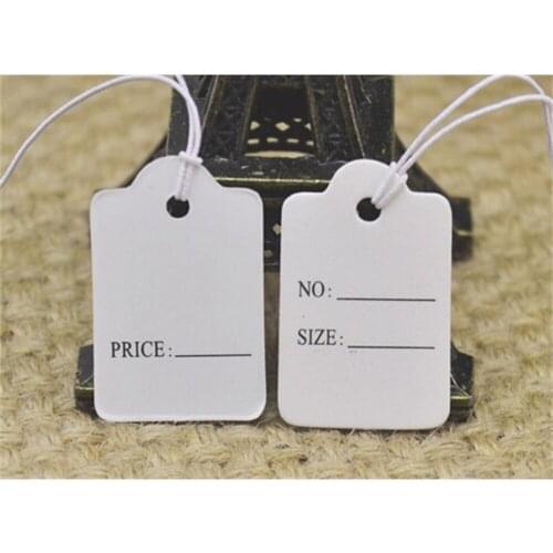 1.8*2.8 Sign label tag card Strung Garment Gift hang tag prestring black Packaging Label Merchandise sling Tags paper size card