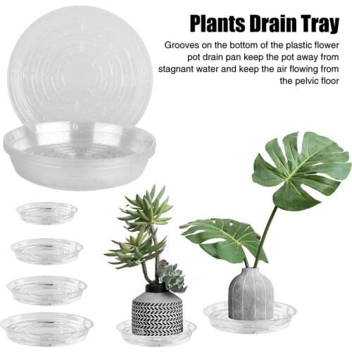 10pcs Dish Indoor Hydroponic Saucer Outdoor Base Accessory Plants Drain Tray Drip Water Flower Pot Clear Tags