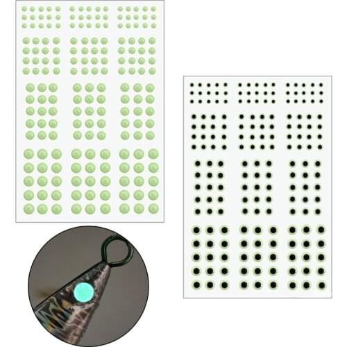 183pcs/Sheet Super-Luminous 3D Fishing Lure Eyes Jig DIY Fly Tying Glow Fish Eye Lifelike 3/4/5/6mm For Fly Tying Lure Making