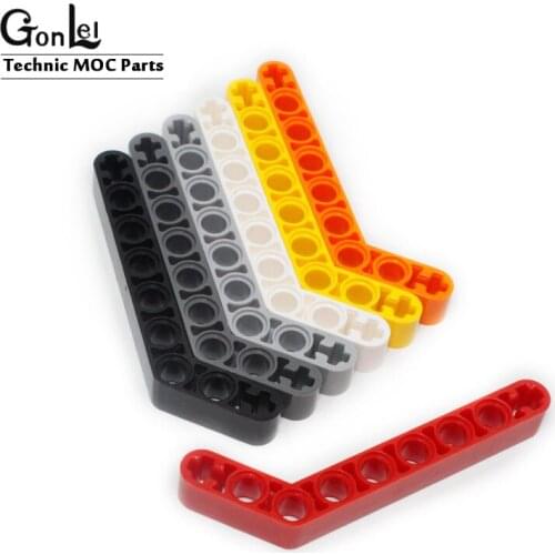 20Pcs/lot High-Tech Beam 1x9 Bent (7-3) Thick Bricks Parts/mechanical DIY Block Brick Toys Compatible with No.32271