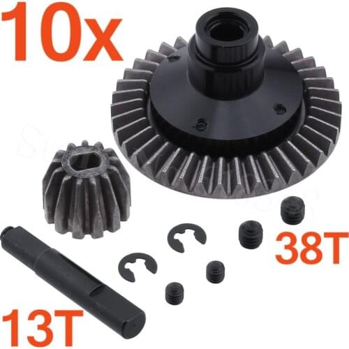 20pcs Metal Diff Main & Bevel Gears 38T & 13T for 1/10 Axial SCX10 RC Rock Crawler Truck Hop Up Parts AX30392 Replacement