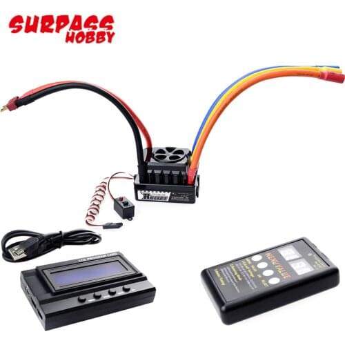 RC ESC Rocket 45A/60A/80A/120A/150A Brushless Senseless Speed Controller With Program Card For 1/8 1/10 1/12 1/20 RC Car Truck