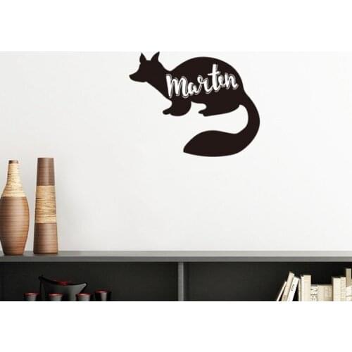 Marten Black And White Animal Silhouette Removable Wall Sticker Art Decals Mural DIY Wallpaper for Room Decal