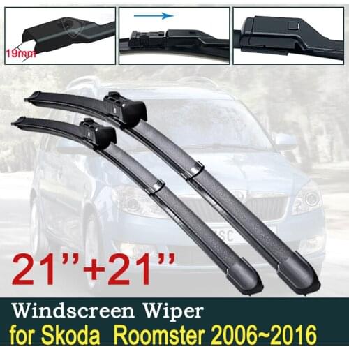 For Skoda Roomster 2006~2016 Car Wiper Blades Front Windscreen Windshield Wipers Car Accessories 2007 2008 2010 2011 2012 2013