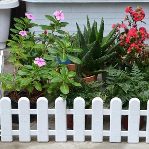 Christmas Tree Fence White PVC Garden Guardrail Surround Fence Gardening Countryside Decor