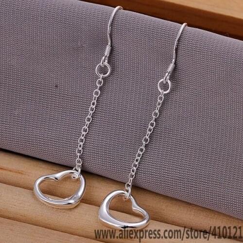 E086 Hot Sale Silver Color Jewelry, Wholesale Sterling Jewelry Elegant Fashion Warm Heart Earrings /dhoalyva Eswankda