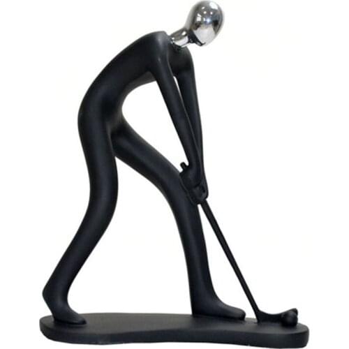 European-modern golfers resin figures ornaments creative birthday gift template soft home decorations