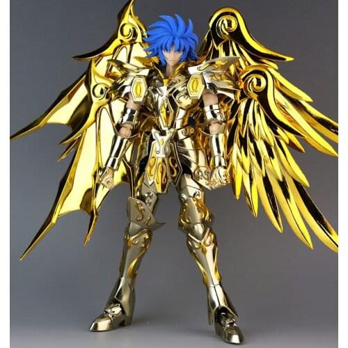 Action Figure 18cm Newest Saint Seiya Myth Cloth Golden Soul GT Model God Gemini EX Saga Alloy with Saint Cloth Stand Toy Gift