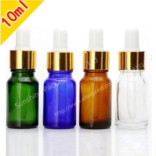 Hot sale 500 x 10ml Cobalt blue bottle bottle with dropper, Small shading glass bottle, 10cc glass essential oil container