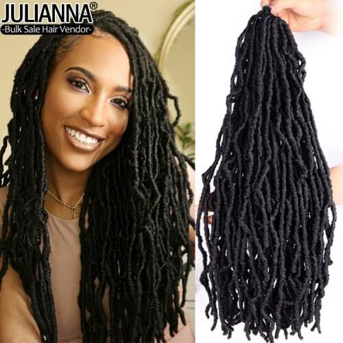 Nu Locs Crochet Hair 36 24 18 Inches Faux Locs Extension Synthetic Soft Goddess Braiding Dreadlocks Hair For Black Women Girls