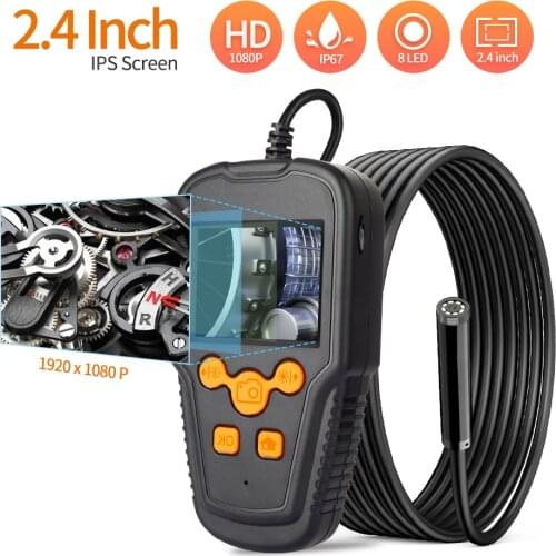 1080P HD Digital Borescope Camera 2.3 Inch LCD Screen Inspection Camera IP67 Waterproof Snake Camera with 8 LED Gift for Men