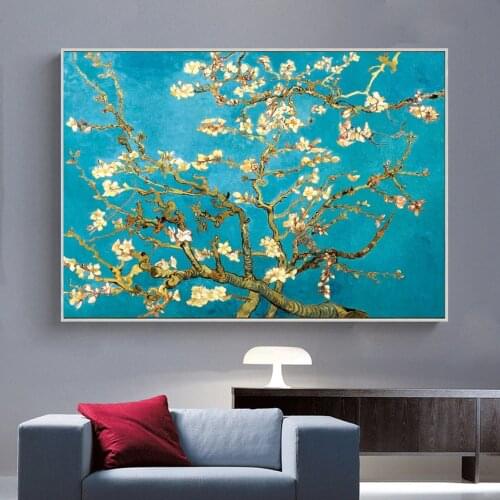 Famous Painting Vincent Van Dogh Almond Blossom Wall Art Canvas Prints and Posters Picture for Living Room Home Cuadro Decor