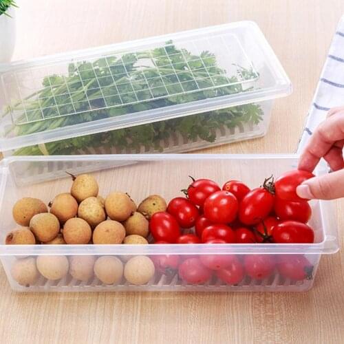 Refrigerator Storage Box Safe Food-grade Plastic Food Fruits Storage Container for Kitchen Vegatable Fish Meat Organizer