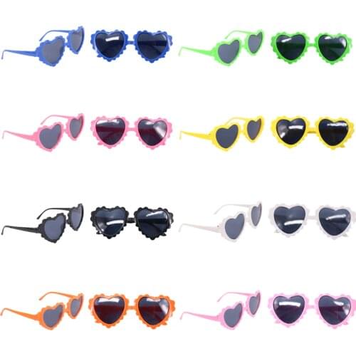 Doll Sunglasses Heart Shape Frame And Sun Frame For 18 Inch American&43 Cm Baby New Born Doll Girls Toy Russia,Festival Gift