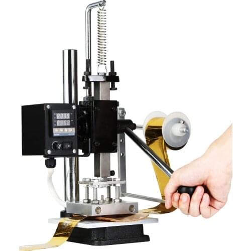 Manual Gilding Press Hot Foil Stamping Machine Heavy Duty Embossing Machine 5*7 &10*13 cm for Paper Leather Craft Wood Logo DIY