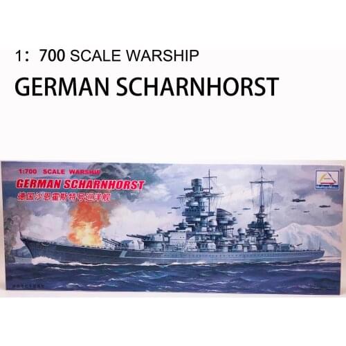 1:700 Scale Warship World War II German SCHARNHORST Cruiser Plastic Assembly Model Electric Toy