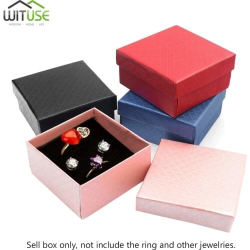 Mini Jewelry Ring Square Cases Jewelry Ring Earring Necklace Present Box Multi-color Bowknot Gift Boxes Necklace Case Set