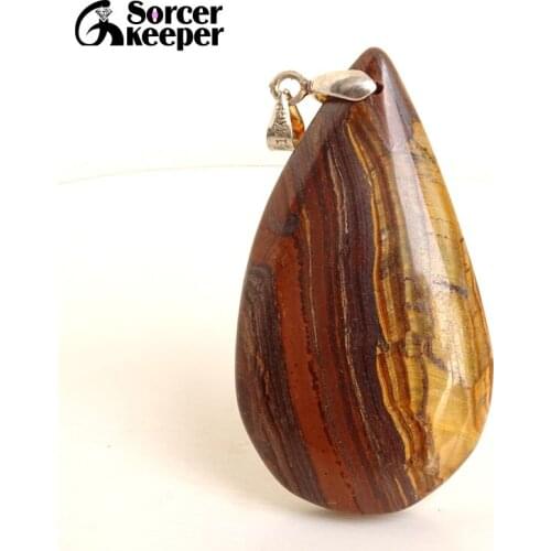 Mens Fashion Jewelry Natural African Lron Tigers Eye Pendant Necklace Hawks Eye Gem Timeless Gift For Boyfriend BS903
