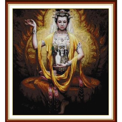 Dunhuang figure cross stitch kit people 18ct 14ct 11ct count print canvas stitches embroidery DIY handmade needlework