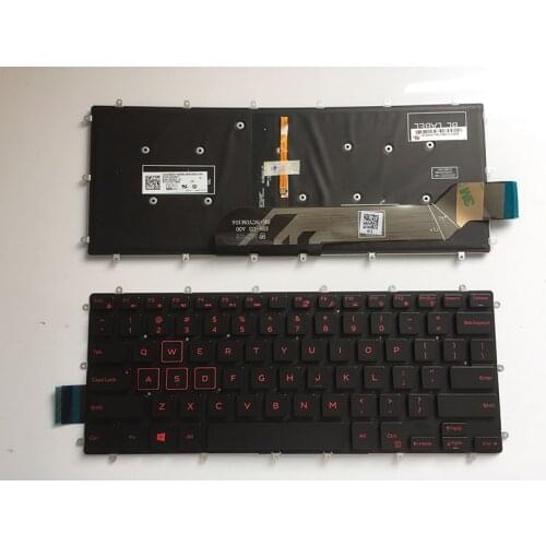 New US Red/white Keyboard FOR DELL Vostro 14 5468 5471 English laptop keyboard with backlit