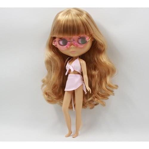 New Quality Kids 1/6 Pink Bikini Swimming Suit for Blythe BJD Dolls Clothes Accessories Dolls Lace underwear kit Costome Suit