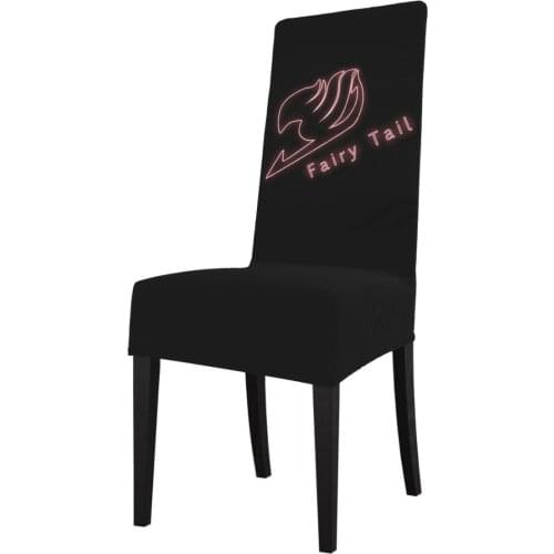 Dining Chair Cover Spandex Elastic Fairy Tail Logo Modern Slipcovers Furniture Cover Kitchen Wedding housse de chaise