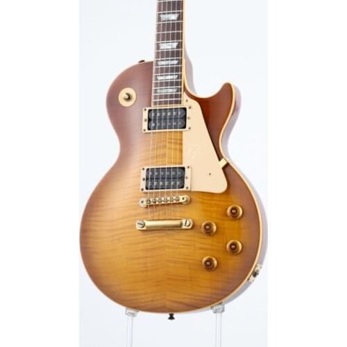 Wholesale custom shop, high quality electric guitar one piece body and neck with fret binding Flame maple top