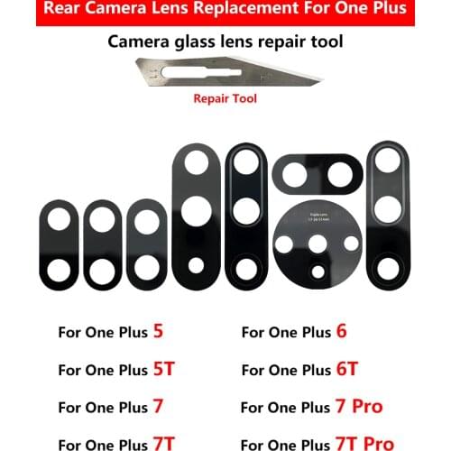 New Original Rear Back Camera Glass Lens For Oneplus 3 5 5T 6 6T 7 7t 8 Pro 8T Nord Camera Glass Lens With Sticker Glue