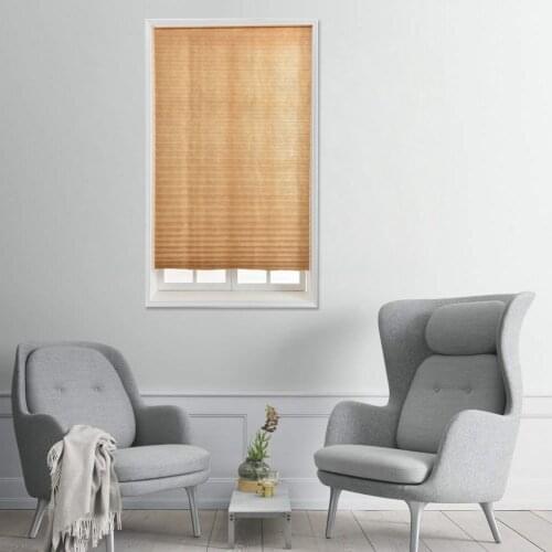 Pleated Paper Curtain Light Filtering Adhesive Inside Mount Cordless Cellular Shade xobw