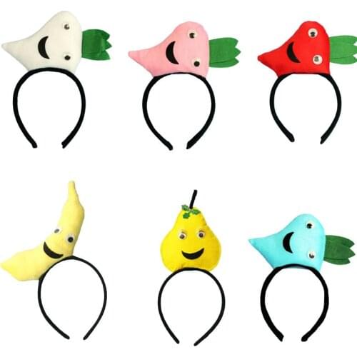 Kids Plant Carrot Headband Girls Boys Headwear Fancy Dress Party Cosplay Costume Party Hair Accessories Halloween Christmas