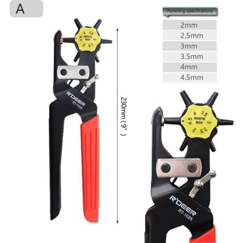Sturdy Leather Belt Hole Punch Pliers Eyelets Puncher Sewing Machine Bag Setter