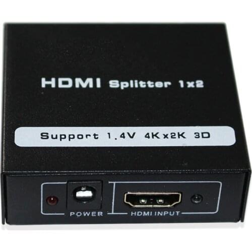 HDMI Splitter 1 in 2 Out 1x2 HDMI Splitter Supports Full HD1080P@60HZ for Xbox PS4 PS3 Fire Stick Roku Blu-Ray Player DVD HDTV