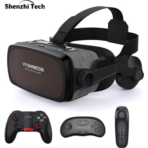 2020 Shinecon 9.0 Casque VR Headset 3D Glasses VR Virtual Reality Helmet Compatible with IOS& Android Phone