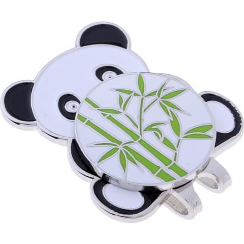 Cute Alloy Golf Panda Hat Cap Clip with Magnetic Detachable Ball Marker Club Giveaways Prize Keepsake Golf Accessories