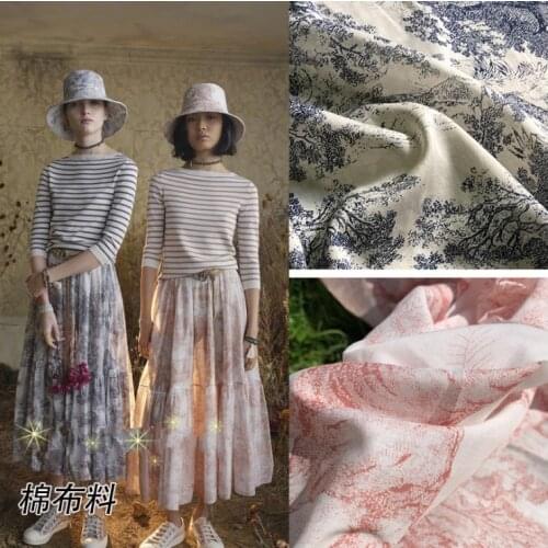 Tulle Printed Fabric Cotton Cloth 145cm Width Tiger Print Half Skirt Garment Dress Fabric
