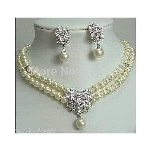 Jewelery Pearl Necklace Earring SET
