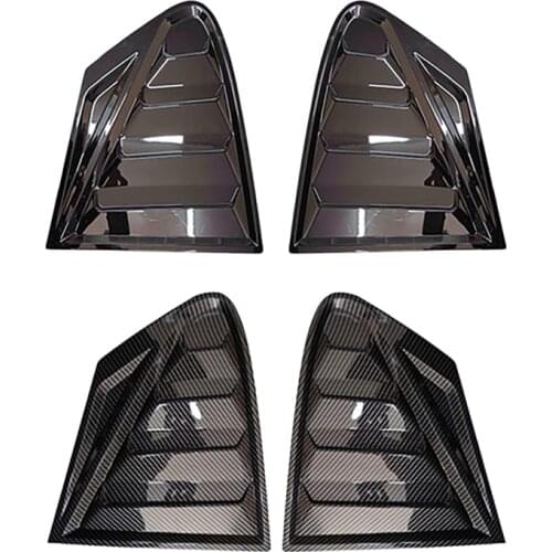 Rear Window Side Louvers Vent Cover Stickers, for Ford Focus ST-LINE Hatchback 2019 2020 Window Blinds Trim