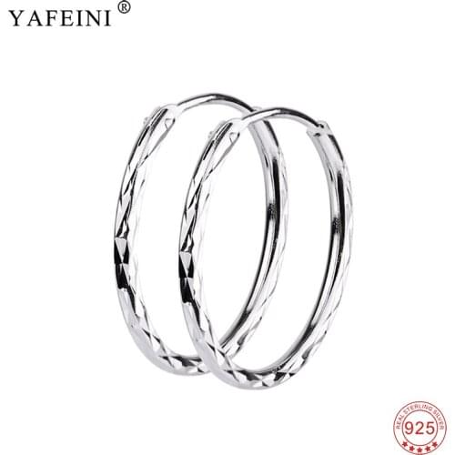 925 Sterling Silver Hoop Earrings Women Fashion Jewelry Accessory Birthday 2019 Women Earring Silver 925 Jewelry Womens Earring