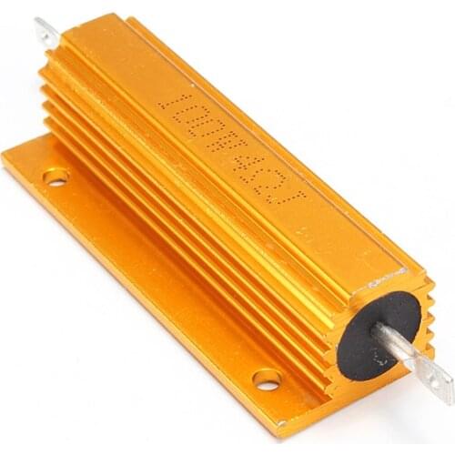 2pcs 100W Power Resistor 4R 4Ohm Aluminum Shell Case Wirewound Resistors with High Temperature Resistance