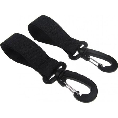 2pcs/set Black Newborn Babys Plastic Clip Accessories Hook Clip Stroller Clip Solid Color Clip Travel For Outdoor Baby Care