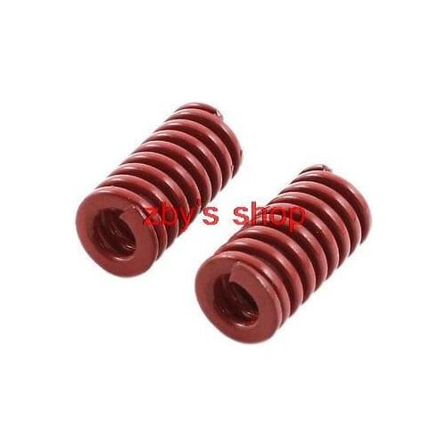 2Pcs Medium Duty Red Tubular Compression Die Spring 10mm x 20mm