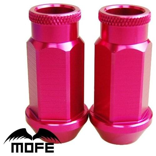 20pcs/set JDM Aluminum Light Weight 20PCS/SET 50mm D1 Spem Wheel Racing Lug Nuts M12 * P1.25 Red