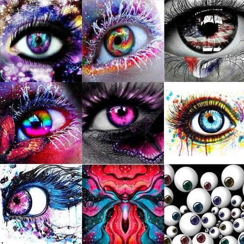 5D DIY Art Eye Series Square/Round Diamond Embroidered Mosaic Diamond Painting High Quality Handmade Decorative Painting